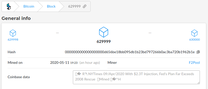 message in bitcoin block 629999