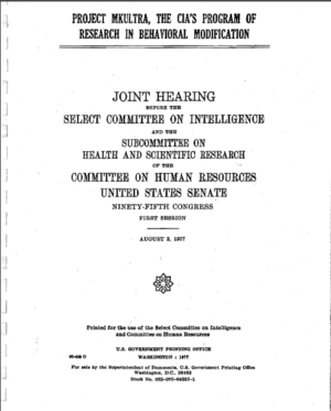 1977 Senate Report on MKUltra